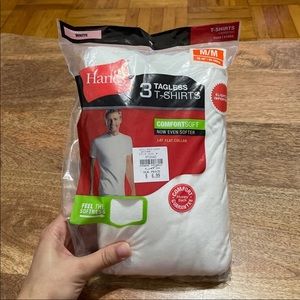 NWT Hanes tagless 3 T-shirts white